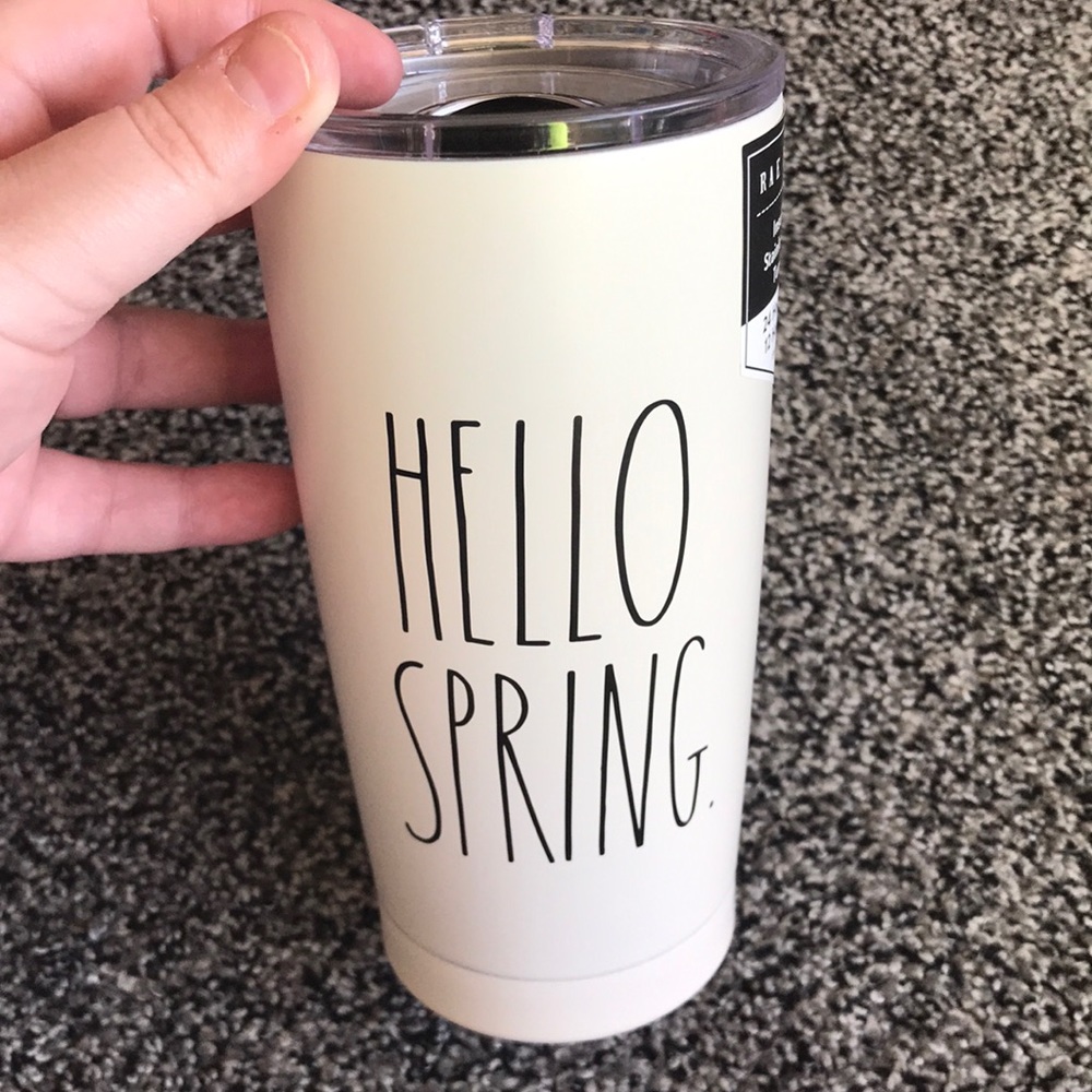Rae Dunn HELLO SPRING double-walled tumbler / mug